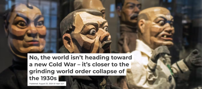 The breakdown of global order in the 1930s resulted in totalitarian leaders pulling the strings. Philippe Clément/Arterra/Universal Images Group via Getty Images